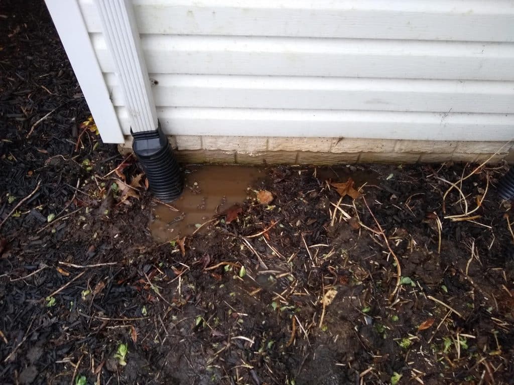 Clogged Underground Drain