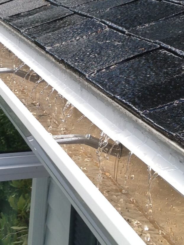 gutter drip edge moving water away from the roof