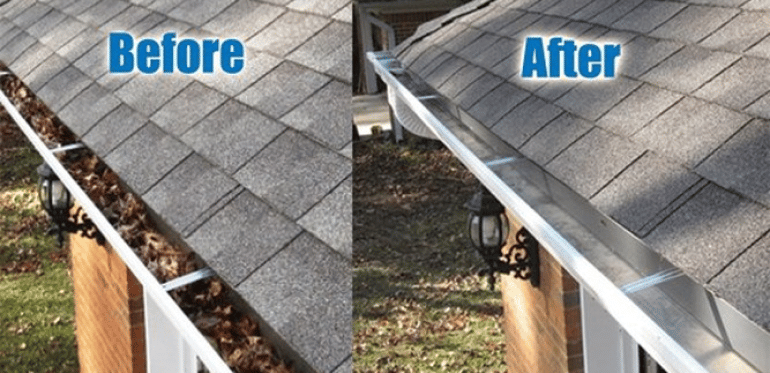 What you can expect: before and after gutter cleaning
