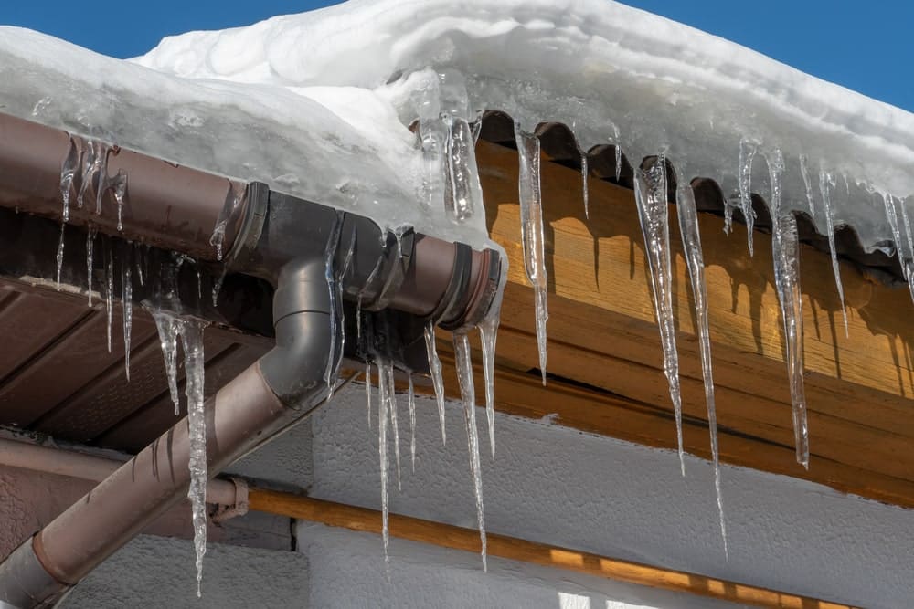 icicles on gutters